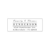 ヴィンテージスクリプト結婚したカップル差出人住所 セルフインキングスタンプ (デザイン)