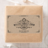 ヴィンテージスクリプト装飾オーナメント卵カートン ラベル (インサイチュ)