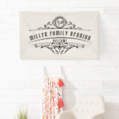 ヴィンテージスクリプト装飾ファームハウスファミリー懇親会 横断幕 (インサイチュ)