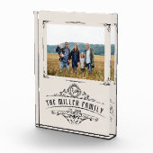 ヴィンテージスクリプト装飾モノグラ縁どグラム フォトブロック (右)