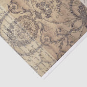 ヴィンテージスクリプト装飾的なEphemera Decompage 薄葉紙 (詳細)