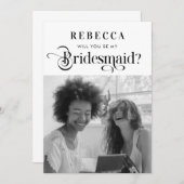 ヴィンテージスクリプト&フォトレトロブライドメイド提案 案内状 (正面/裏面)