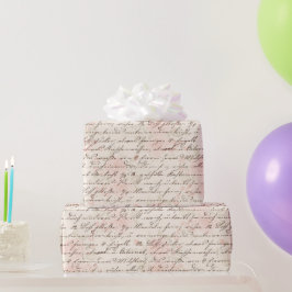 ヴィンテージスクリプト ラッピングペーパー