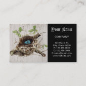 ヴィンテージスクリプトephemera鳥の巣フランスの植物 名刺 (正面)