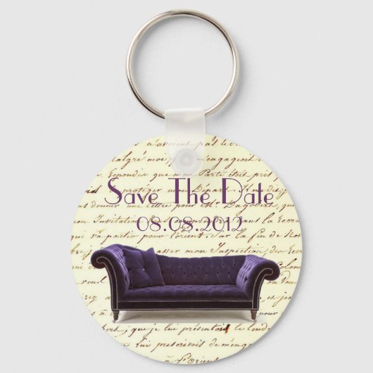 ヴィンテージスクリプトparis chandelier 結婚's キーホルダー (正面)