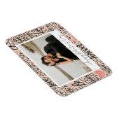 ヴィンテージスクリプトValentinesデイカップルの写真 マグネット (右側)