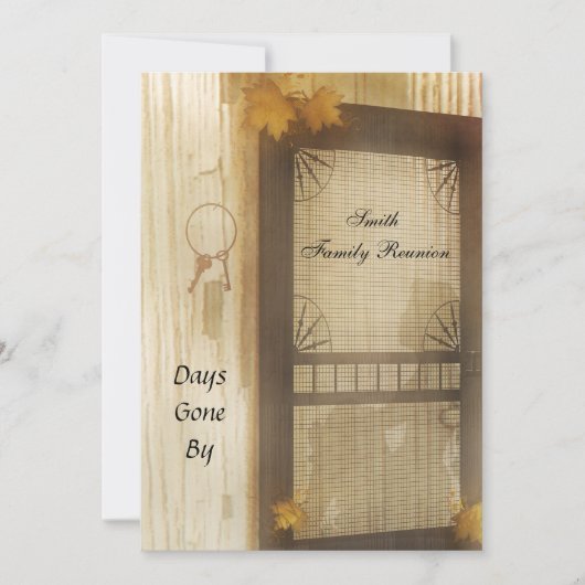 ヴィンテージスクリーンドアファミリー懇親会招待状 招待状 (正面)