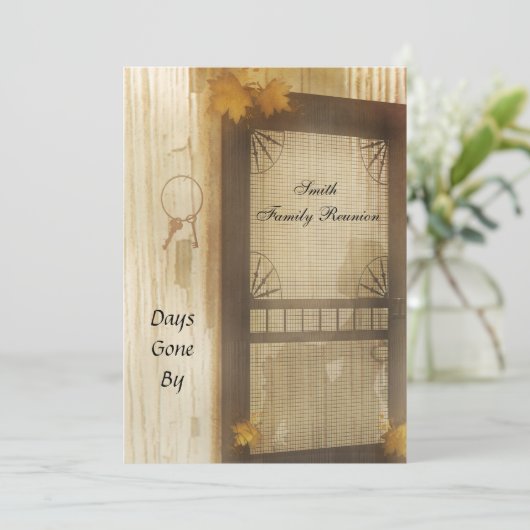 ヴィンテージスクリーンドアファミリー懇親会招待状 招待状 (スタンド正面)