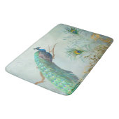 ヴィンテージスクロエレガントーピーコックフェザーツリーブランチ バスマット (アングル)