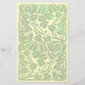 ヴィンテージスクロールのリーフアートワーク 便箋 (正面)