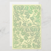 ヴィンテージスクロールのリーフアートワーク 便箋 (正面/裏面)