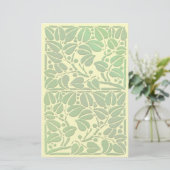 ヴィンテージスクロールのリーフアートワーク 便箋 (スタンド正面)