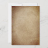 ヴィンテージスクロールトレジャーマップパイレーツパーティー 招待状 (裏面)