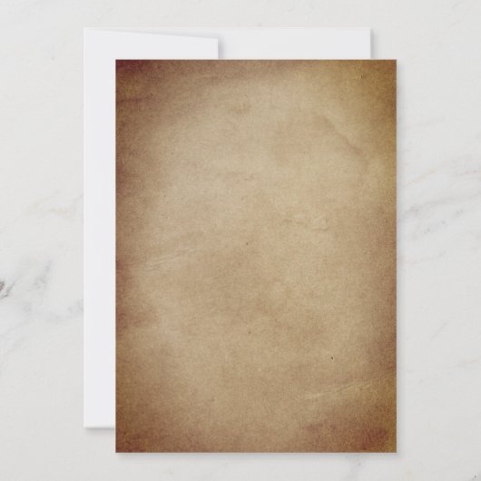 ヴィンテージスクロールトレジャーマップパイレーツパーティー 招待状 (裏面)