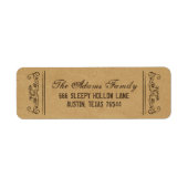 ヴィンテージスクロールハロウィン差出人住所ラベル ラベル (正面)