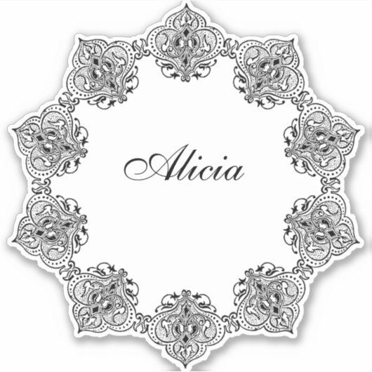 ヴィンテージスクロールフレーム シール (正面)