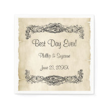 ヴィンテージスクロールワークの結婚式の日