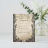 ヴィンテージスクロールワーク ラスティックベージュ レスポンスカード (スタンド正面)