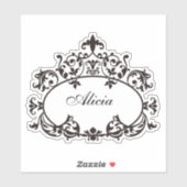 ヴィンテージスクロール枠 シール (シート)