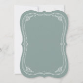 ヴィンテージスクロール結婚式招待状 | Green 招待状 (裏面)