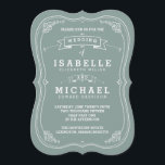 ヴィンテージスクロール結婚式招待状 | Green 招待状<br><div class="desc">タイポグラフィとスクロールのフレームとバナーを組み込み魅力的、あなたのお祝いを強調する美しいヴィンテージをテーマにした結婚多肉質の緑の結婚式招待状。どんな夏にも最適結婚で、特に多肉質のフローラテーマに適している。灰色の緑の背景に白い文字が付いているが、ヴィンテージに関する声明がモダン出ている。素敵なカービング文字は興味を加え、あなたの詳細を際立たせる。ウェディングプログラム、メニュー、レスポンスカード、シーティングカード、テーブル番号カード、ステッカー、ギフトボックス、ナプキン、住所 シール、送料など、コーディネートの「ヴィンテージスクロール」製品をすべて探す。お祝い全体に最適な美しいマッチングアンサンブルを作成するために必要なすべてのもの結婚。</div>