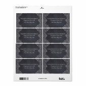 ヴィンテージスクロール葉枠及び結婚黒板 ラベル (フルシート)