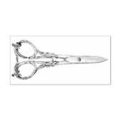 ヴィンテージスクロール裁縫はさみラバーアートスタンプ ラバースタンプ (インプリント)