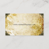 ヴィンテージスクロールSteampunk結婚のWebサイトカード エンクロージャーカード (裏面)