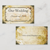 ヴィンテージスクロールSteampunk結婚のWebサイトカード エンクロージャーカード (正面/裏面)