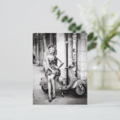 ヴィンテージスクーター葉書 | Old scooter |パリ ポストカード (スタンド正面)