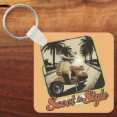 ヴィンテージスクートスタイルKeychain キーホルダー (正面)