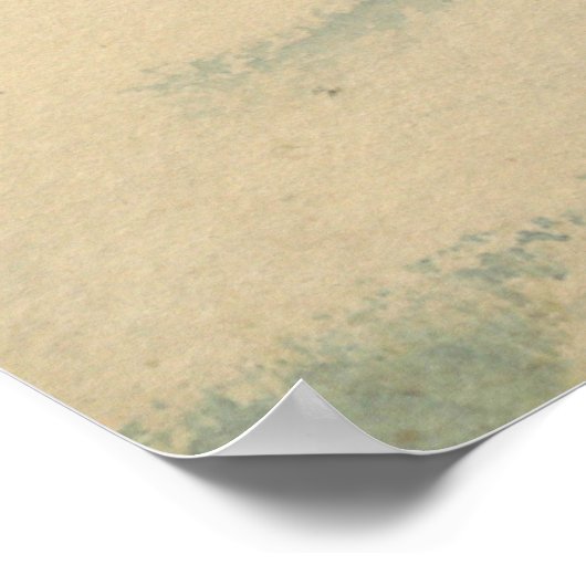 ヴィンテージスクーナーシルボートウォーター絵画カラー ポスター (角)