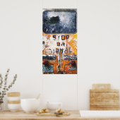 ヴィンテージスクールバス ポスター (キッチン)