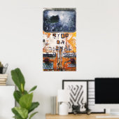 ヴィンテージスクールバス ポスター (ホームオフィス)