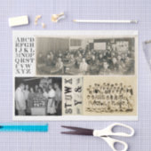 ヴィンテージスクール日写真デコパージュコラージュ 薄葉紙 (クラフト)