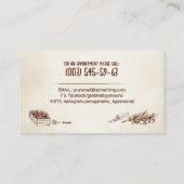 ヴィンテージスケッチガーデニングロゴ 名刺 (裏面)