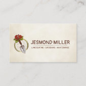 ヴィンテージスケッチガーデニングロゴ 名刺 (正面)