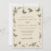 ヴィンテージスケッチシンプル結婚式招待状 招待状 (正面)