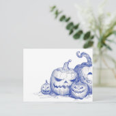 ヴィンテージスケッチジャックとランタンスケッチ ポストカード (スタンド正面)