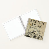 ヴィンテージスケッチスケッチブック ノートブック (内部)