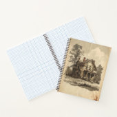 ヴィンテージスケッチハウスオン動揺して紙 ノートブック (内部)