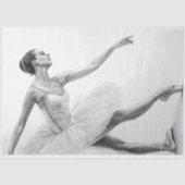 ヴィンテージスケッチバレリーナデクページ 薄葉紙 (正面)