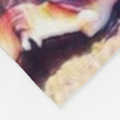 ヴィンテージスケッチピンクイエロースターシーシェル フリースブランケット (角)