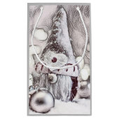 ヴィンテージスケッチピンク格言の雪 スモールペーパーバッグ (裏面)