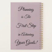 ヴィンテージスケッチピンク格言の雪 プランナー手帳 (裏面)