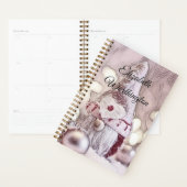 ヴィンテージスケッチピンク格言の雪 プランナー手帳 (ディスプレー)