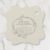 ヴィンテージスケッチフローラパステル日付の保存 フェイバータグ (裏面)