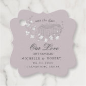 ヴィンテージスケッチフローラパステル日付の保存 フェイバータグ (正面)