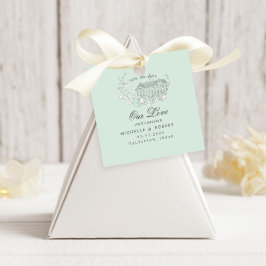 ヴィンテージスケッチフローラパステル日付の保存 フェイバータグ