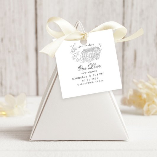 ヴィンテージスケッチフローラパステル日付の保存 フェイバータグ